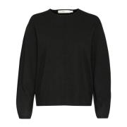 Sort Strik Pullover Sweater