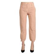 Elegant Beige Cropped Bukser