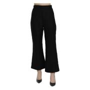 Elegant High Waist Cropped Pants