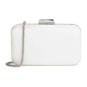 Elegant bryllup clutch taske med sølv elementer