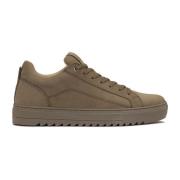 Herresneakers i khaki med tyk sål