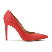 Rød læder stiletto pumps