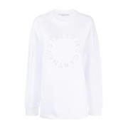 Ren Hvid Rhinestone Logo Sweatshirt