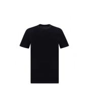 Monokrom Bomuld T-shirt med Ribbet Crew Neck