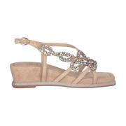 Kile Sandal med Rhinestone Stropper