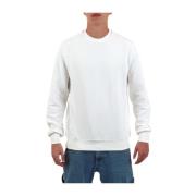 Elegant hvid sweatshirt med tonal logo