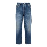 Mid Blue Cropped Jeans