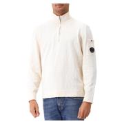 Beige Half Zip Strik Trøje