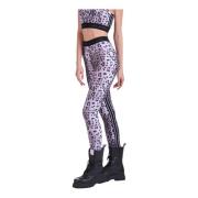 Leopard Band Lycra Leggings med Logo