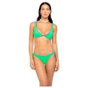 Farverig Silke Bikini Top og Bund