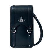 Glat læder Crossbody taske med logo