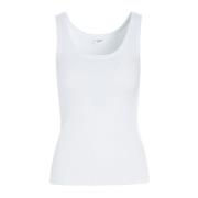 Hvid Rib Tank Top Naibu Stil