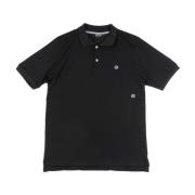 Sort kortærmet poloshirt