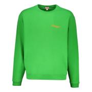 Bomuld crew-neck sweatshirt med logo print