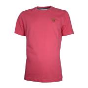 Basis Bomuld Crew Neck T-shirt Fuchsia