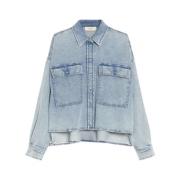 Denim Bomuld Skjorte Zemira Stil