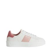 Hvid Pink Læder Sneakers Vibram Sål