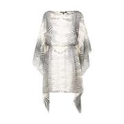 Zebra Print Caftan Kjole