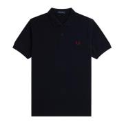 Slim Fit Plain Polo Navy & Burnt Red