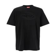 Sort T-shirt med Maxi Oval D Logo