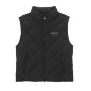 Sort Logo Print Ærmeløs Gilet