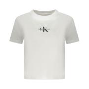 Hvid Bomuld Monogram T-Shirt