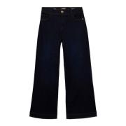 Wide-Leg Jeans i Rinse Denim