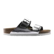 Metallic Silver Sandaler Arizona Stil