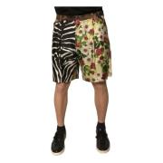 Silke Patchwork Chino Shorts med Logo