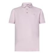 Pink Polo Shirt Elegant Logo Broderi