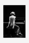 Malerifabrikken - Poster Piano Lady - Sort - Posters - - Homeroom