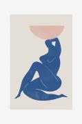 Pelcasa - Plakat Vase And Woman - Beige - Posters - - Homeroom