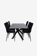 Venture Home - Spisegruppe Piazza med 6 spisebordsstole Windu Lyx - Gr...