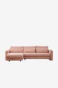 Hanah Home - Hjørnesofa venstre - Maisy - Rosa - Sofaer med chaiselong...