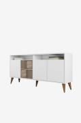 Hanah Home - Aflastningsbord Milana 160 cm - Hvid - Skænke & sideboard...