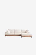 Homitis - Hjørnesofa -Tan Right - Hvid - Sofaer med chaiselong - - Hom...