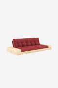 Karup Design - Base Sovesofa m. 2 sidebokse Tre-personers - Rød - Sove...