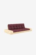 Karup Design - Base Sovesofa m. 2 sidebokse Tre-personers - Rød - Sove...