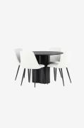 Venture Home - Spisegruppe Olivia med 4 stk. stole Night - Sort - Spis...