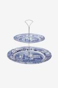 Spode - Kagefad med 2 etager Blue Italian - Blå - Serveringsfade - - H...