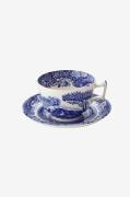 Spode - Tekop med underkop Blue Italian 20 cl - Blå - Kopper & krus - ...