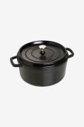 Staub - Gryde La Cocotte rund 26 cm, 5,2 l - Sort - Gryder & kasseroll...