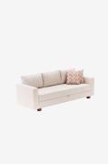 Hanah Home - 3-sæders sovesofa Aly - Hvid - 3-pers. sofaer - - Homeroo...