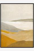 Malerifabrikken - Design Painting / Yellow Field / 90x120 Cm / Sort ra...