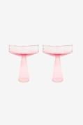 Brut Homeware - Coupe Claude 2-pack - Rosa - Vinglas - - Homeroom