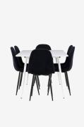 Venture Home - Silar spisebord med polar spisebordsstol - Sort - Spise...