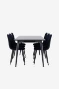 Venture Home - Ellis-spisebord med Polar-spisebordsstol - Sort - Spise...