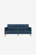 Dorel Home - Sofa 3-personers sovesofa Lilly - Blå - 3-pers. sofaer - ...