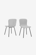 Loft24 - Spisebordsstol 2-pak Ulmar - Grå - Stole - - Homeroom