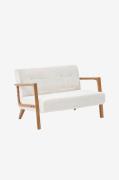 Hanah Home - Sofa med 2 sæder Kemer - Hvid - 2-pers. sofaer - - Homero...